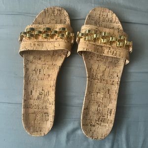 Veronica Beard studded Slides